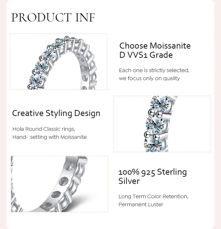Anello Eterno con moissanite.