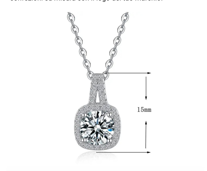 Collana  con  moissanite