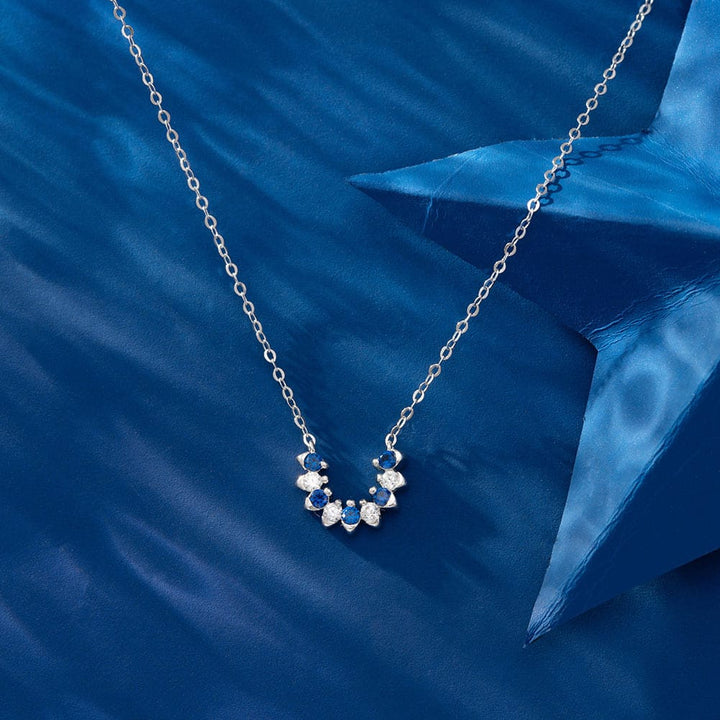 Collana in argento sterling 925 e placcato rodio