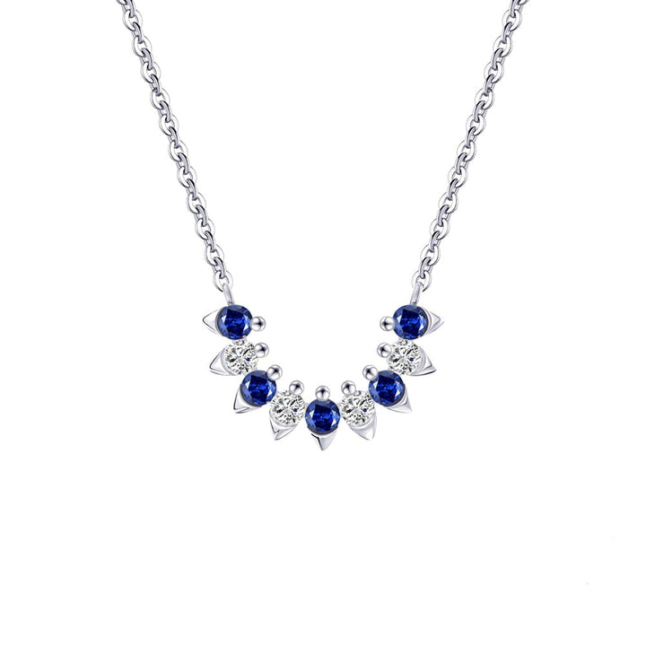 Collana in argento sterling 925 e placcato rodio