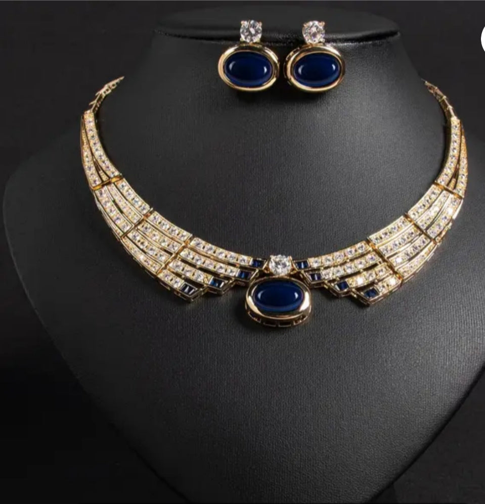 Set collana con orecchini lusso