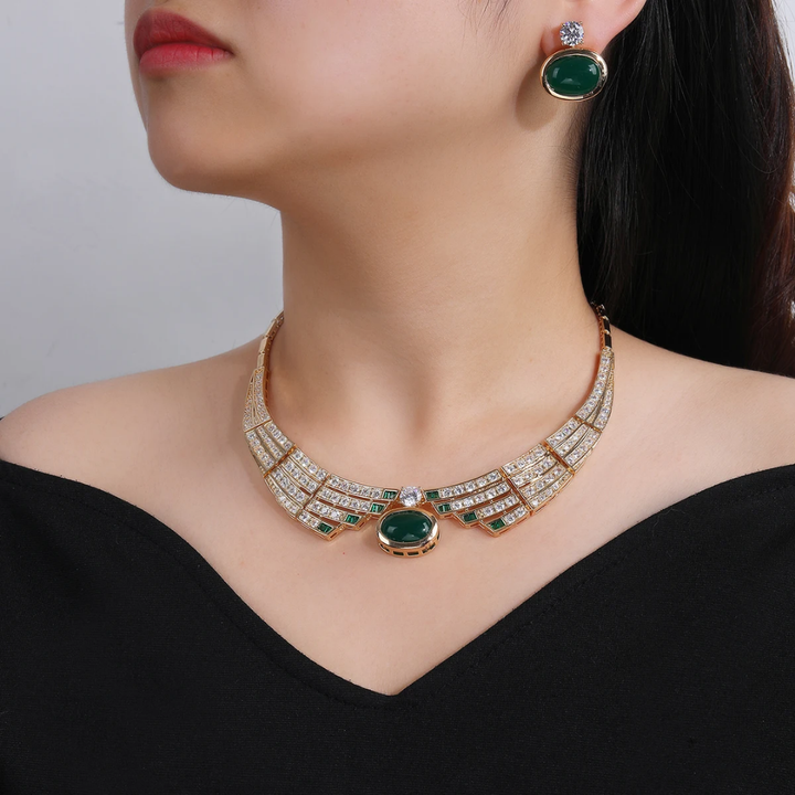 Set collana con orecchini lusso