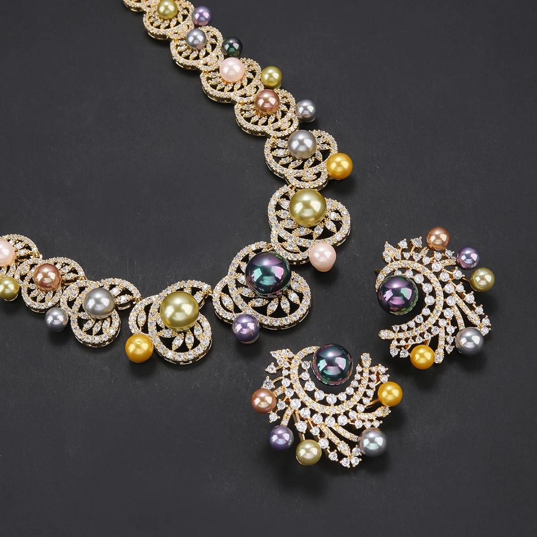 Set di gioielli collana con orecchini