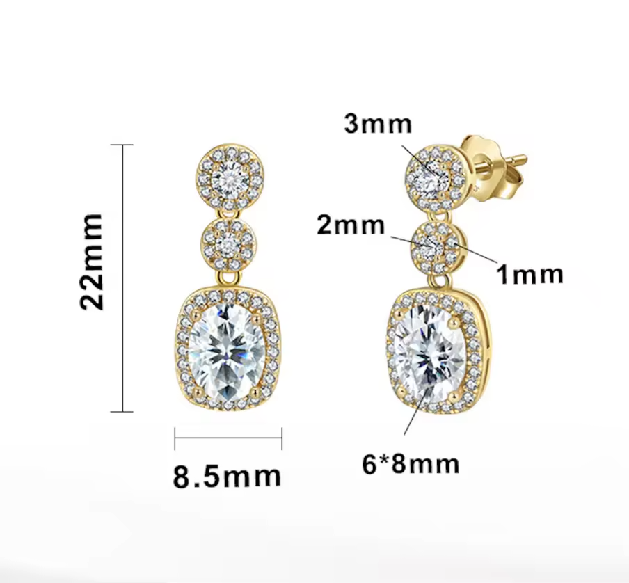 Orecchini argento s925 con pietre zirconi