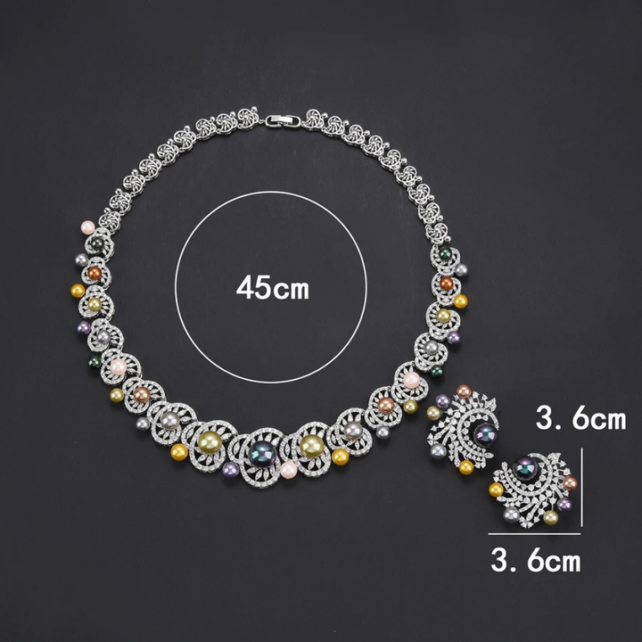 Set di gioielli collana con orecchini