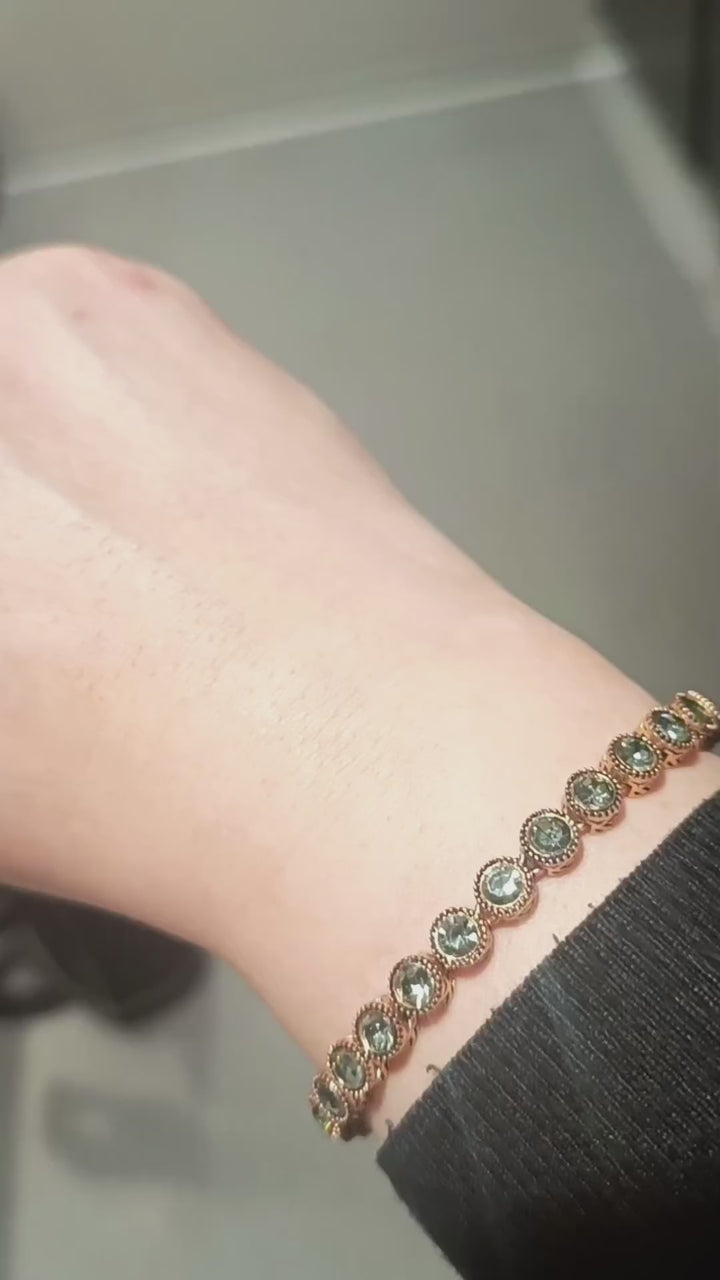 Bracciale  In  Bronzo Con Diamanti Per Donna