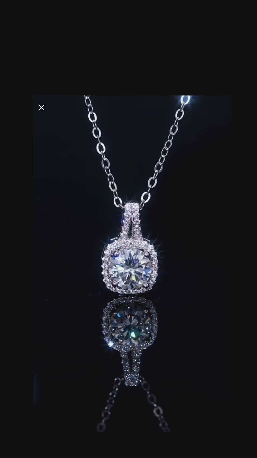 Collana  con  moissanite
