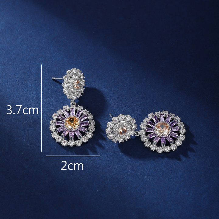 Orecchini con zirconi scintillanti