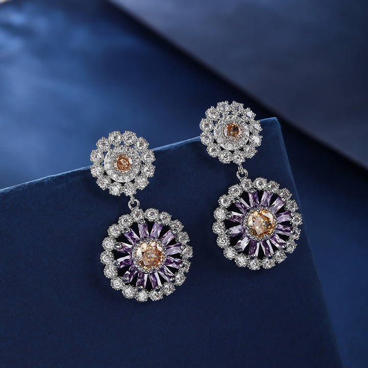 Orecchini con zirconi scintillanti